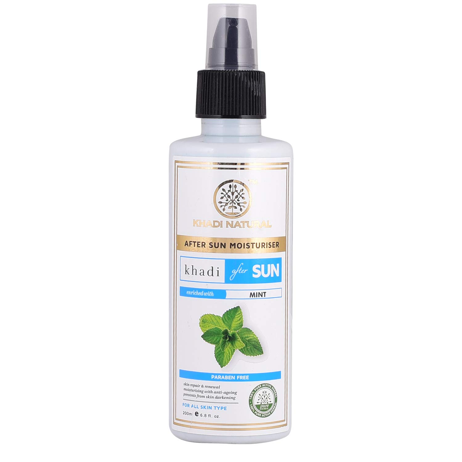 Khadi Natural After Sun Mint 200 ml skincare bottle