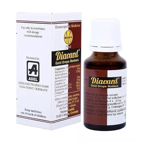ADEL Diacard Gold Madaus Drop Homeopathic Medicine 25 Ml