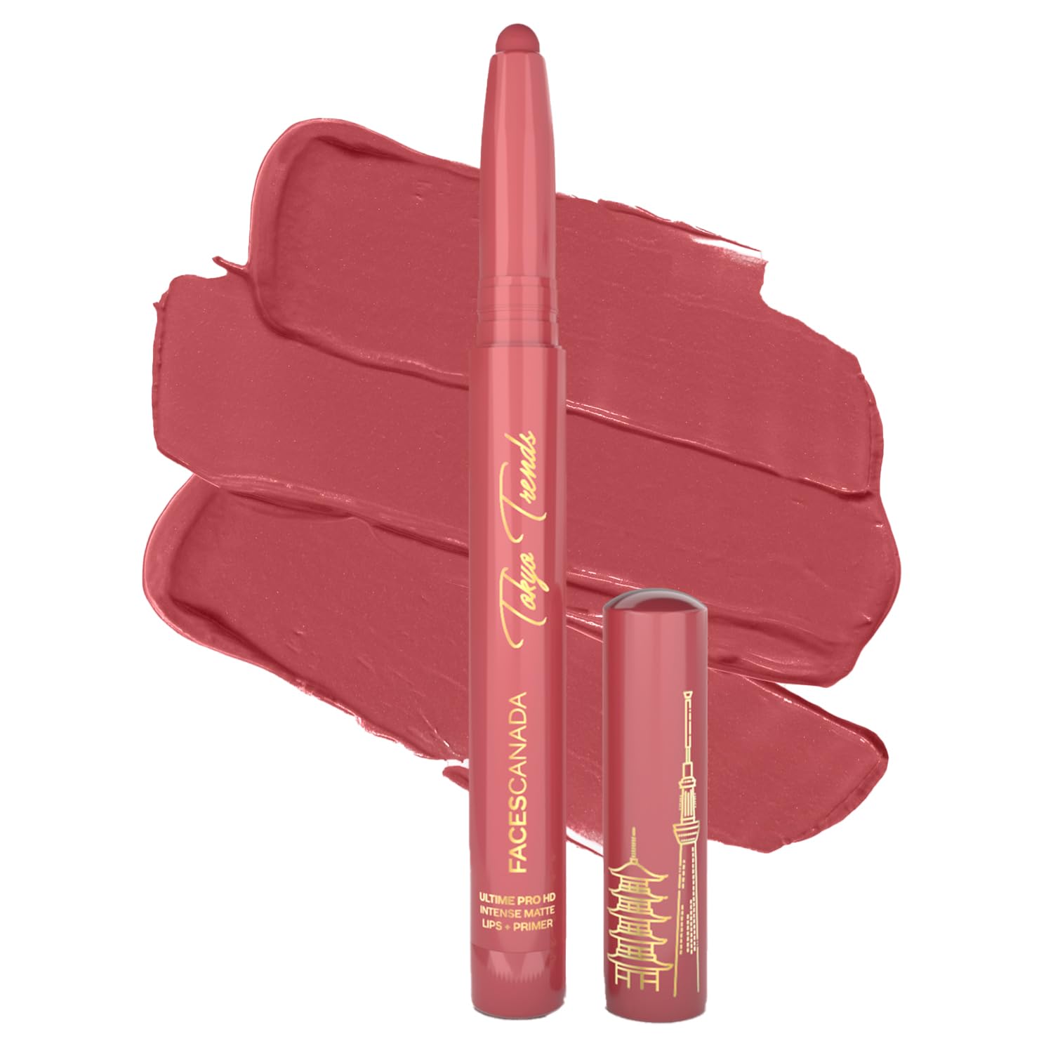 FACESCANADA Ultime Pro HD Intense Matte Lips + Primer - Tokyo Flex Alert N09, 1.4g, Limited Edition | 9HR Long Stay | Primer Infused For Flawless HD Matte Finish | Intense Color | Lightweight