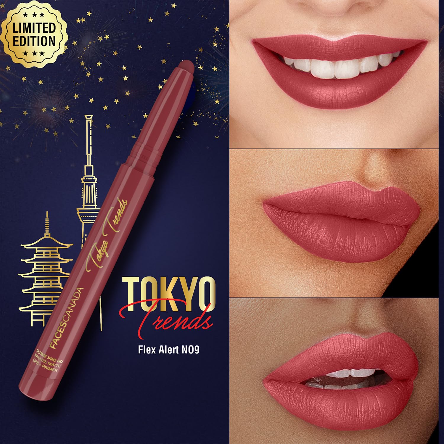 FACESCANADA Ultime Pro HD Intense Matte Lips + Primer - Tokyo Flex Alert N09, 1.4g, Limited Edition – view 2