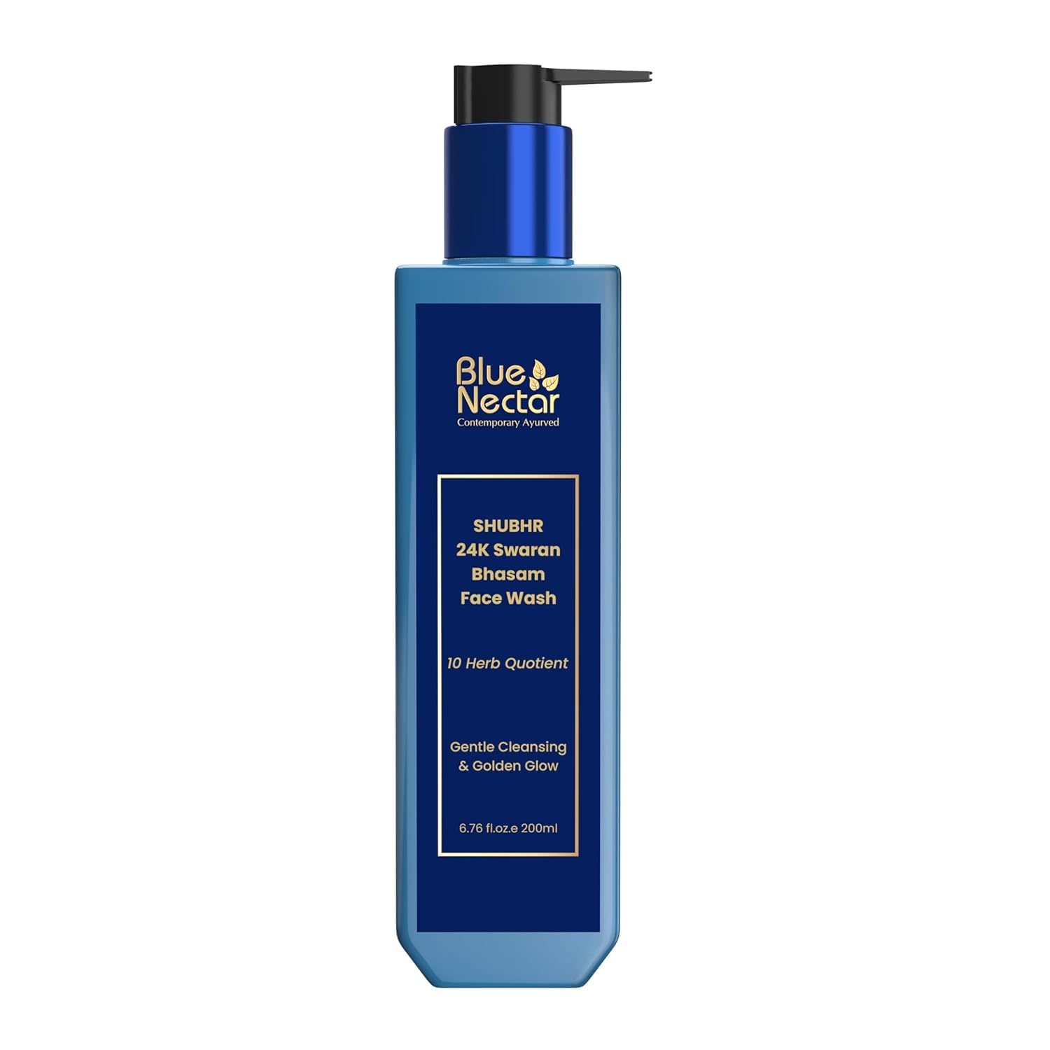 Blue Nectar Ayurvedic gold face wash tube front view 200 ml