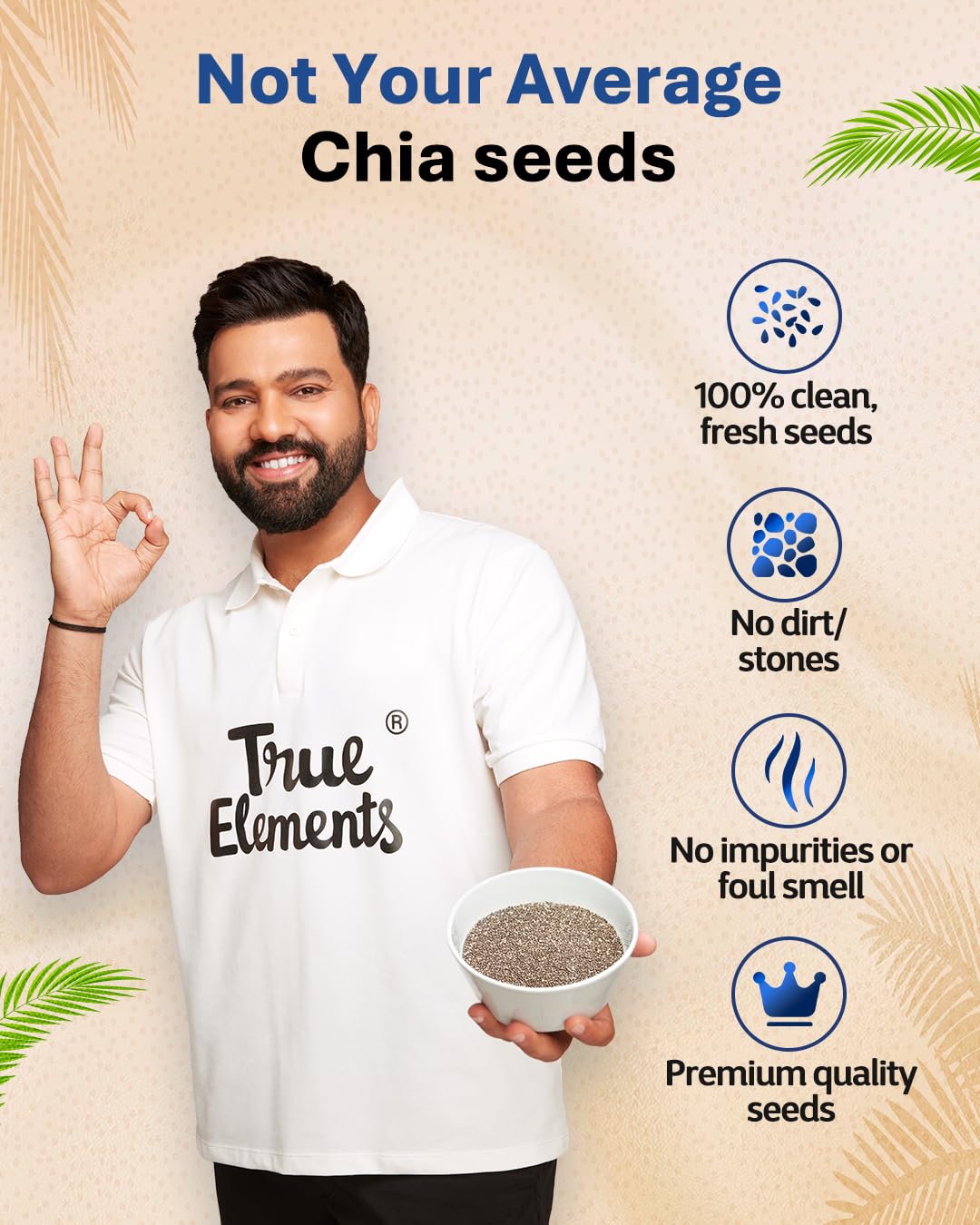 True Elements Chia Seeds 2kg - Raw Seeds for Eating – view 4