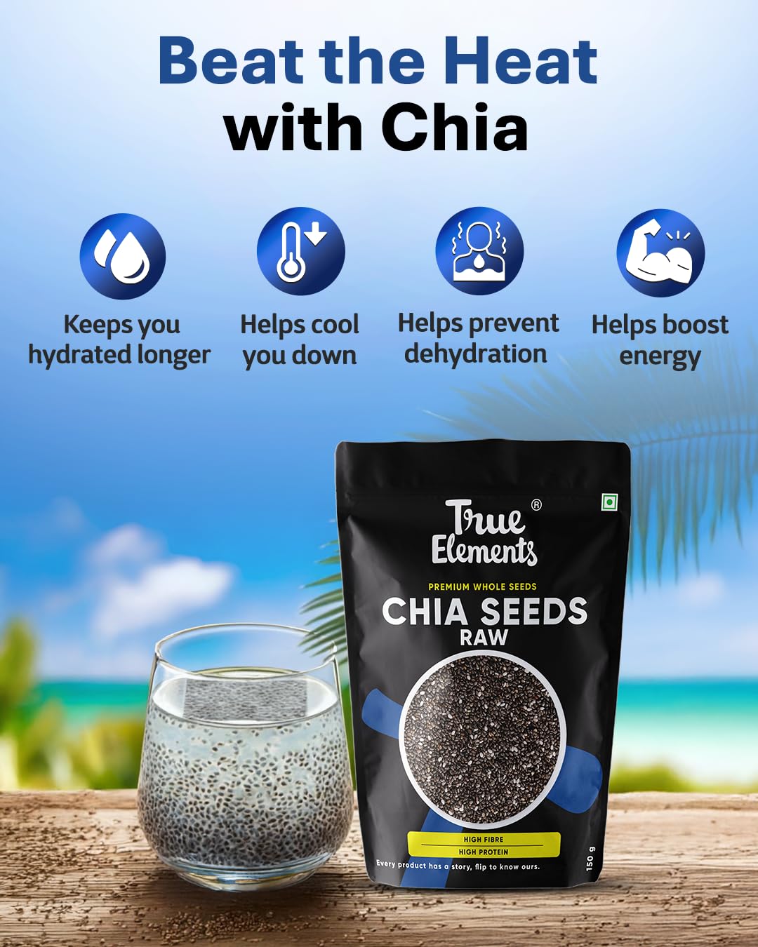 True Elements Chia Seeds 2kg - Raw Seeds for Eating – view 5