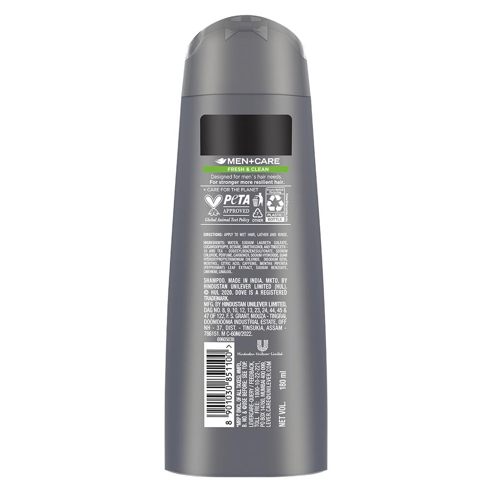 Dove Men+Care Fresh & Clean 2in1 Shampoo+Conditioner, 180 ml – view 2