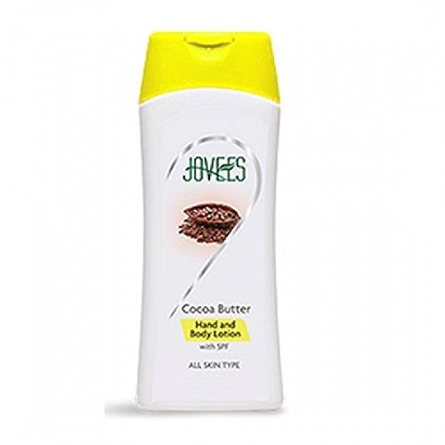 Front view of Jovees Herbal cocoa butter body lotion bottle