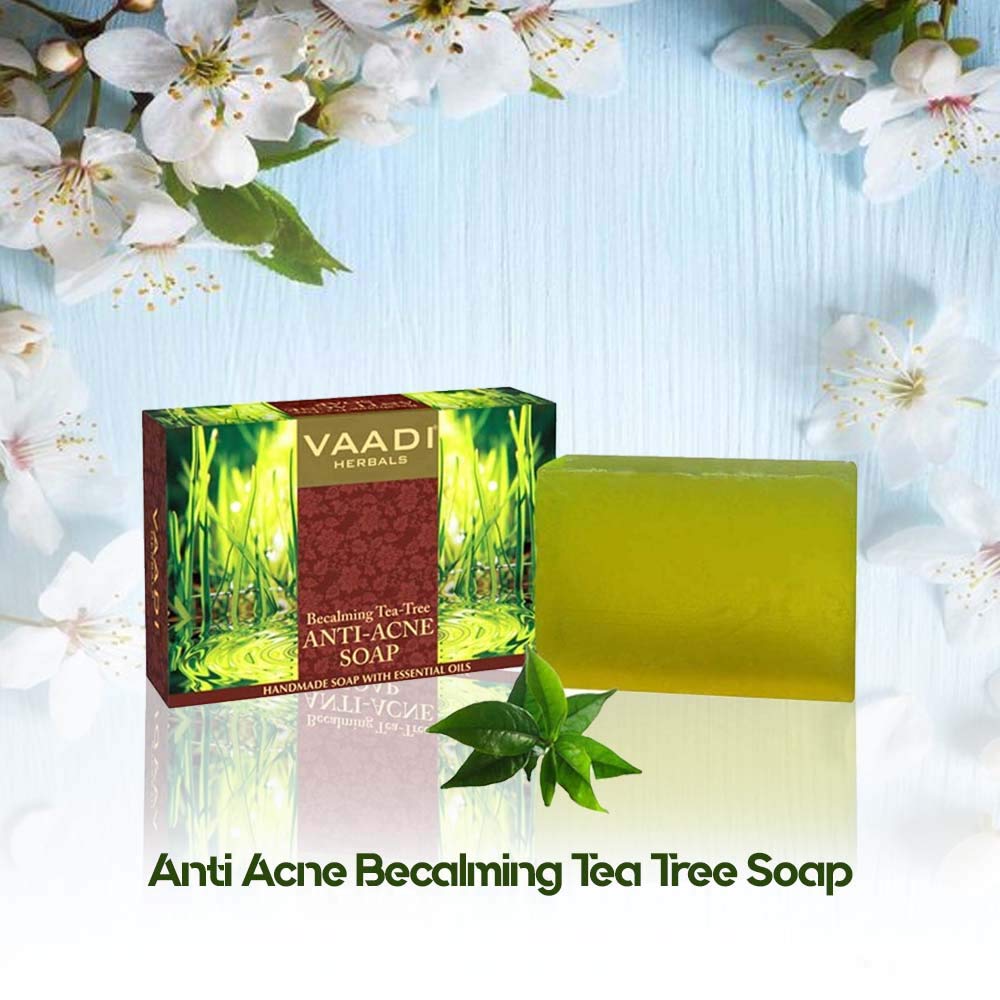 Vaadi Herbals Becalming Tea Tree Soap Anti Acne Therapy, 75g x 3 – view 2