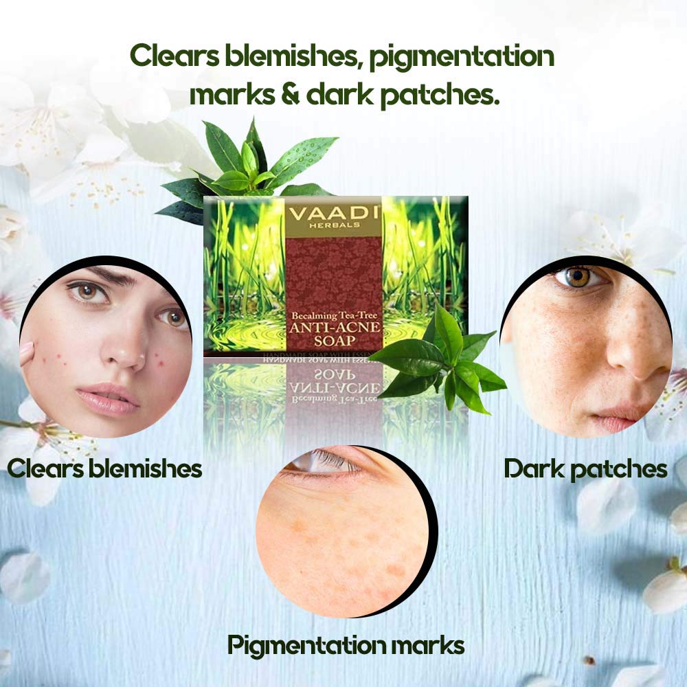 Vaadi Herbals Becalming Tea Tree Soap Anti Acne Therapy, 75g x 3 – view 3