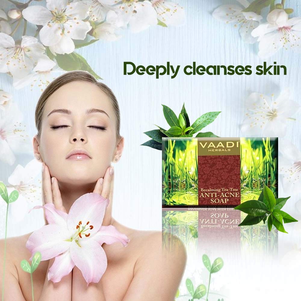 Vaadi Herbals Becalming Tea Tree Soap Anti Acne Therapy, 75g x 3 – view 4