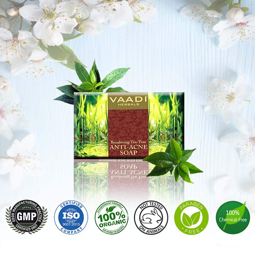 Vaadi Herbals Becalming Tea Tree Soap Anti Acne Therapy, 75g x 3 – view 5