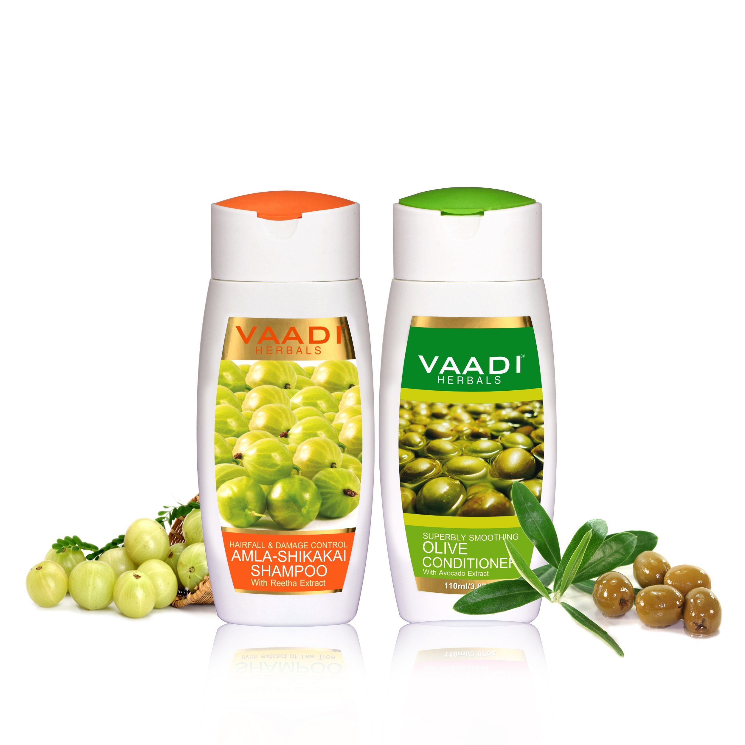 Vaadi Herbals shampoo and olive conditioner hair care set