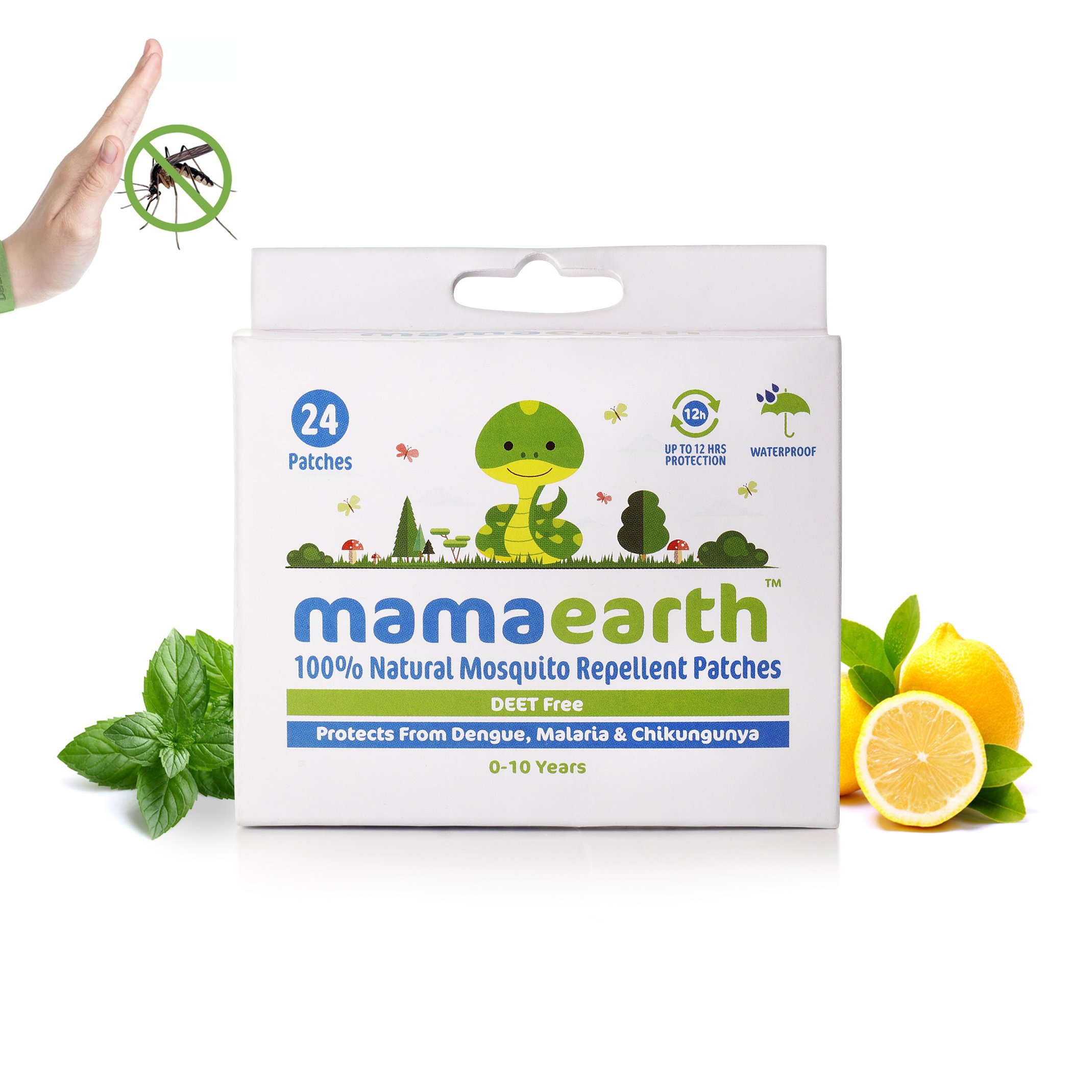 Mamaearth natural mosquito patches 24 count pack for family use