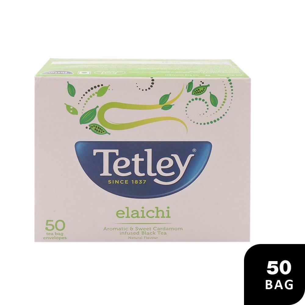 Tetley elaichi flavoured chai black tea box with 50 tea bags