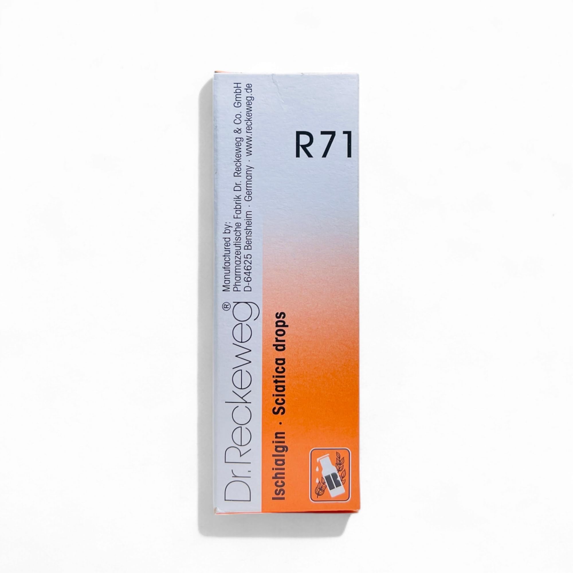 Front view of German Remedy R71 Drop 22 ml bottle