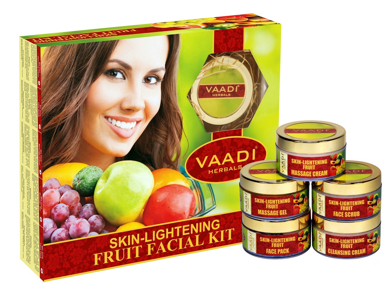 Vaadi Herbals fruit facial kit with cleansing cream and gel