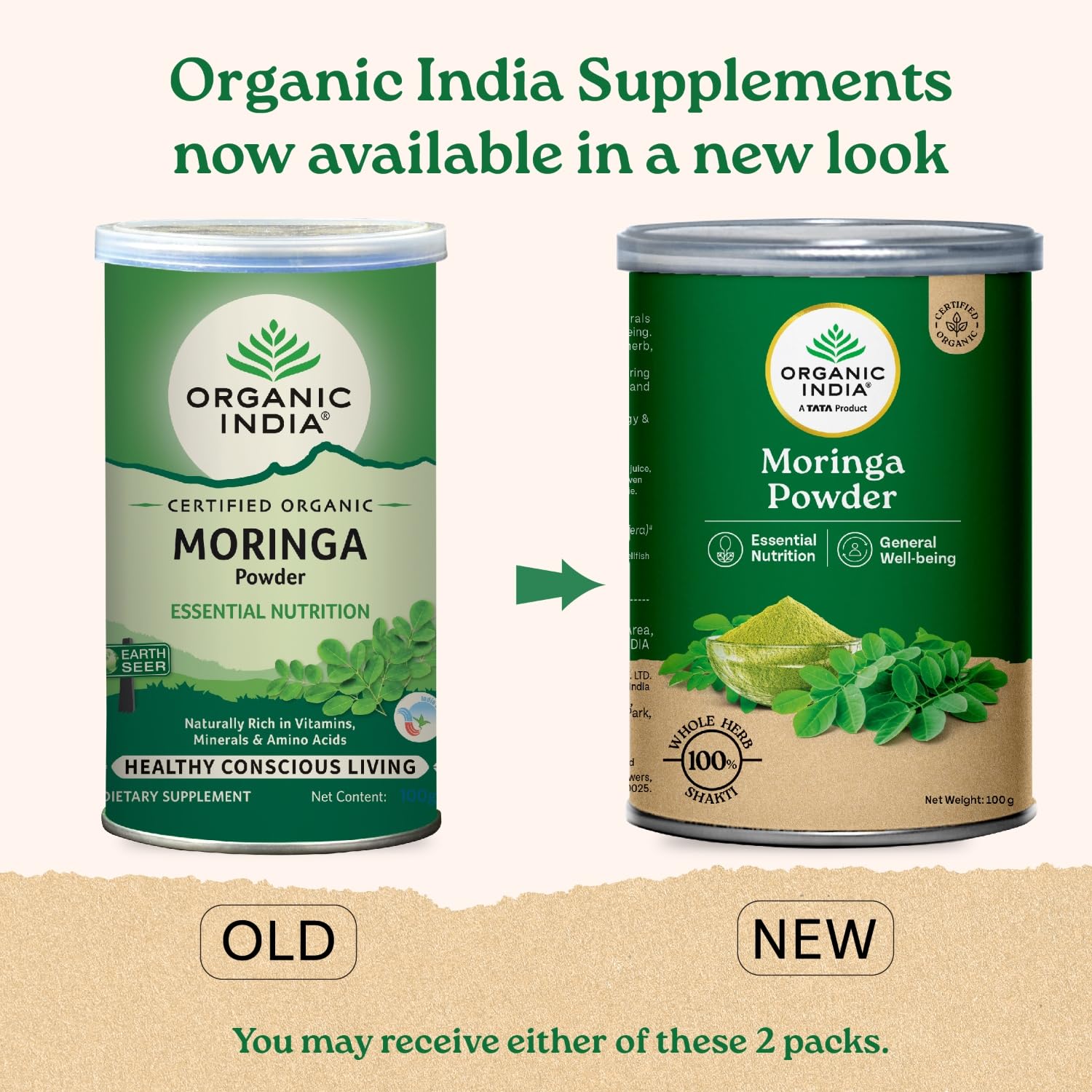 A TATA Product - Organic India Moringa Powder - 100g, Essential Nutrition Superfood, Helps Naturally Boost Energy Levels, Improves Stamina & Vitality, Rich In Vitamins & Minerals – view 2