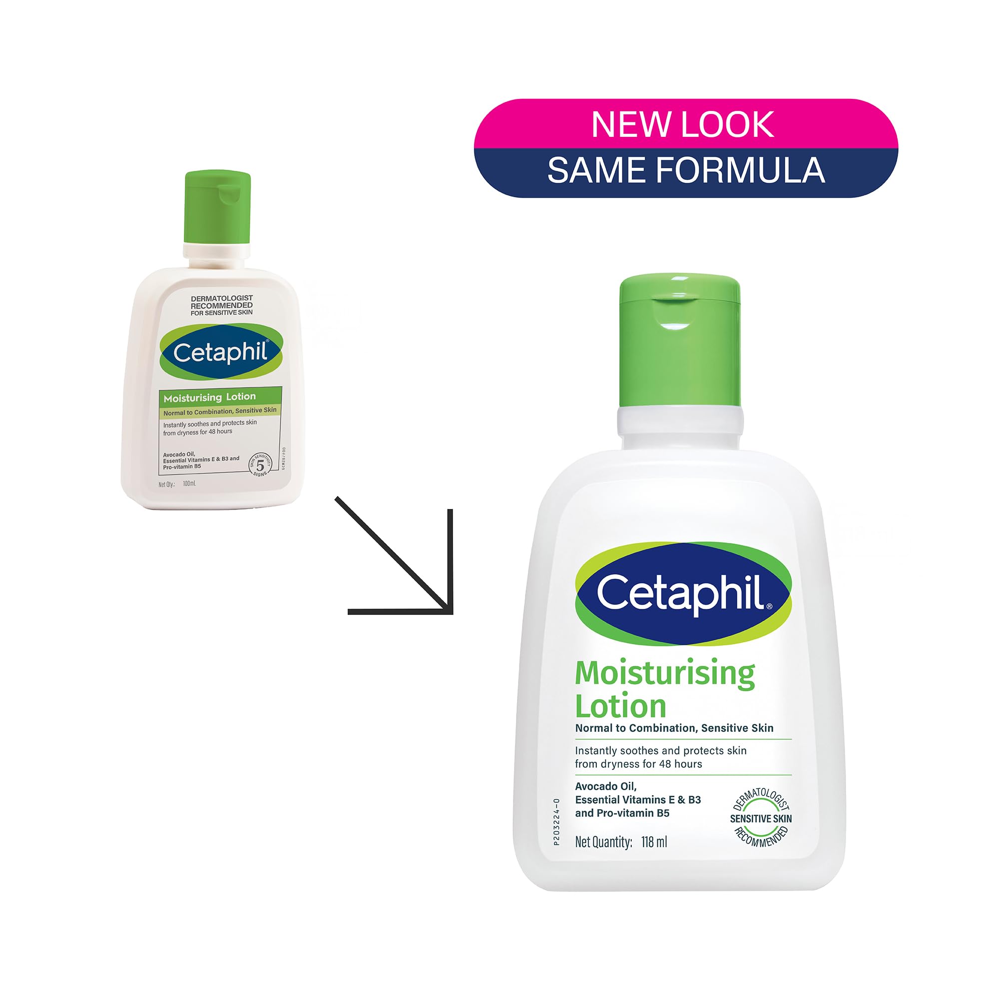 Cetaphil Moisturising Lotion 118 ml for Face & Body, Hydrating Moisturizer for Normal & Dry Skin, Dermatologist Recommended – view 2