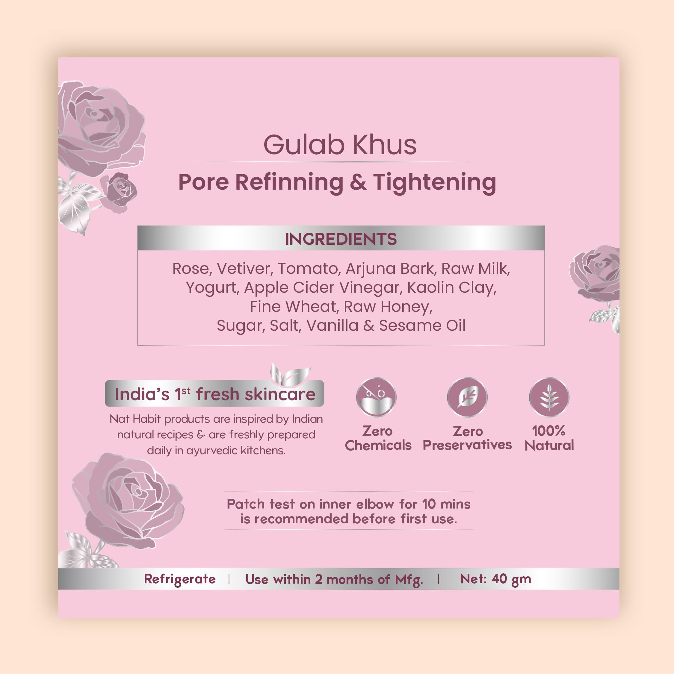 Nat Habit Gulab Khus Face Pack - Ksheer Lepa Face Mask – view 8