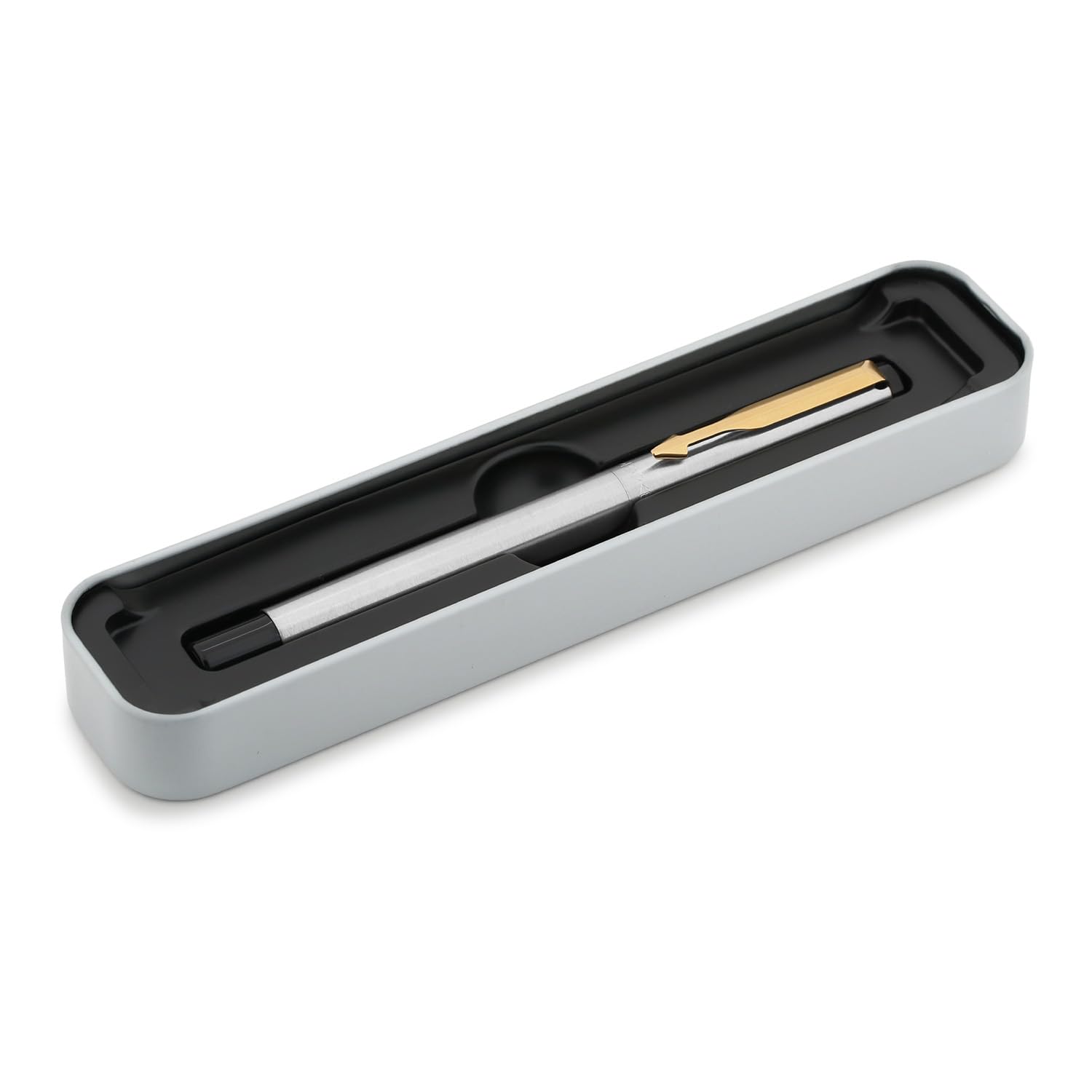 Parker Vector Stainless Steel Gold Trim Roller Ball Pen – view 4