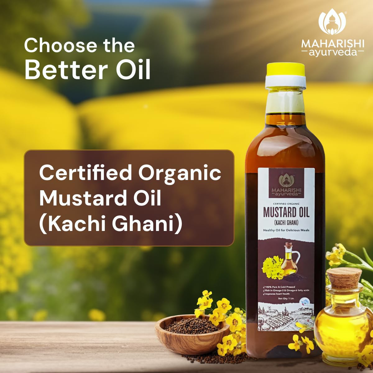 Maharishi Ayurveda Organic Certified Mustard Oil – view 2