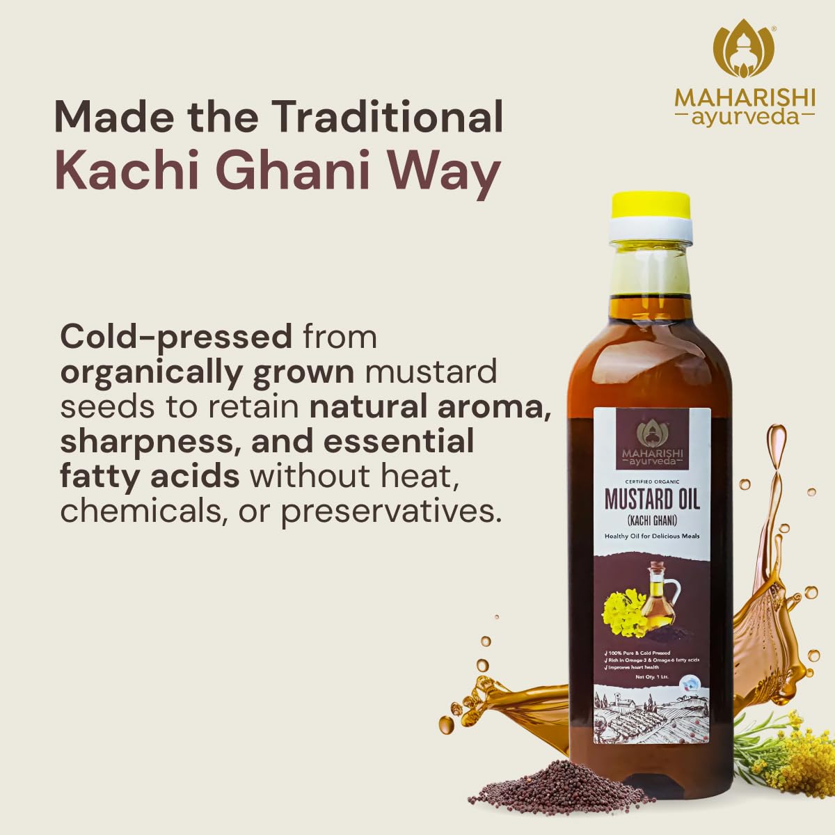 Maharishi Ayurveda Organic Certified Mustard Oil – view 3