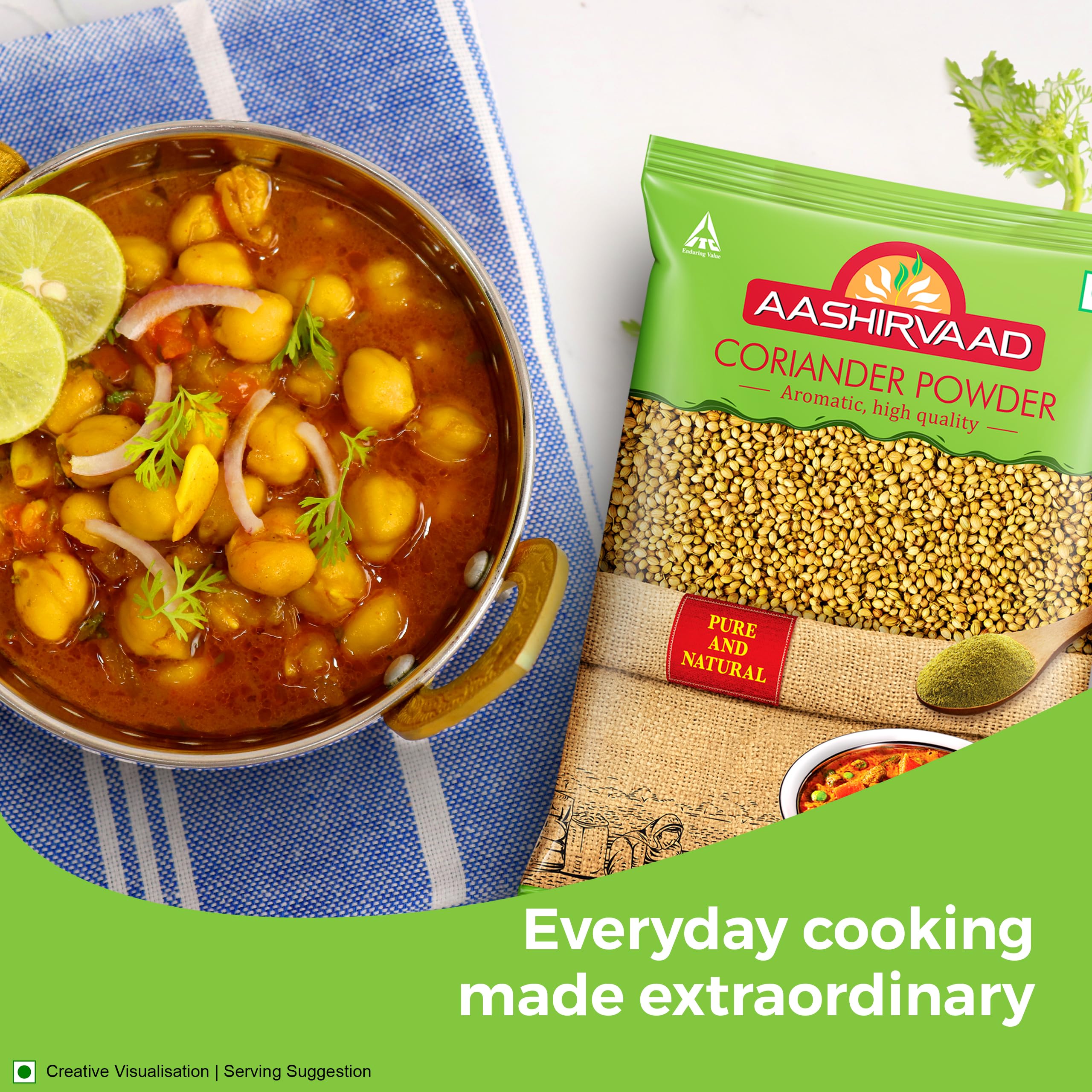 Aashirvaad Coriander Powder, 100g Pack, Perfectly Balanced Coriander Powder with No Added Flavours and Colours – view 4