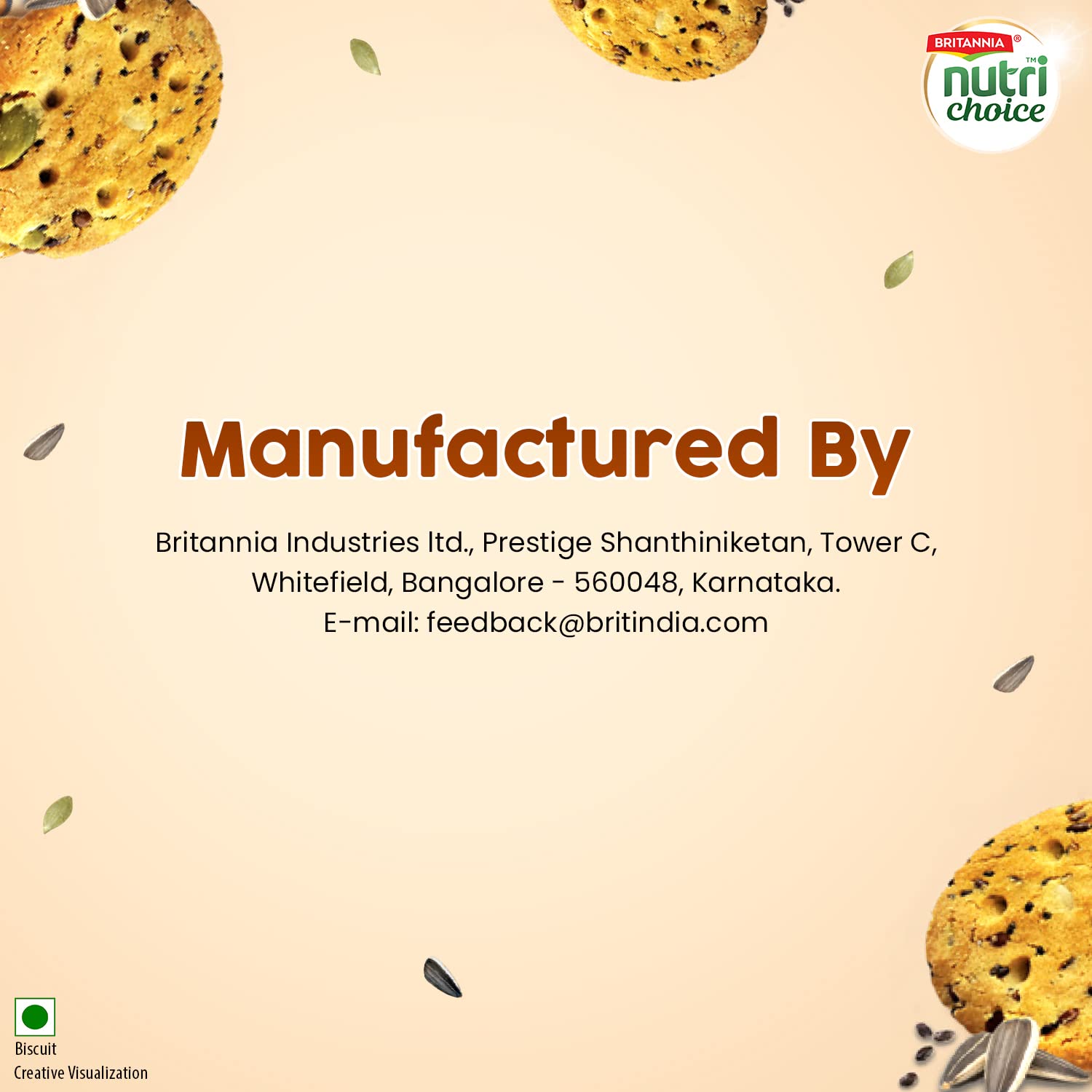 Britannia Nutri Choice Seeds Biscuits - 0% Maida, 15% Seeds, High Fibre, 75g – view 6