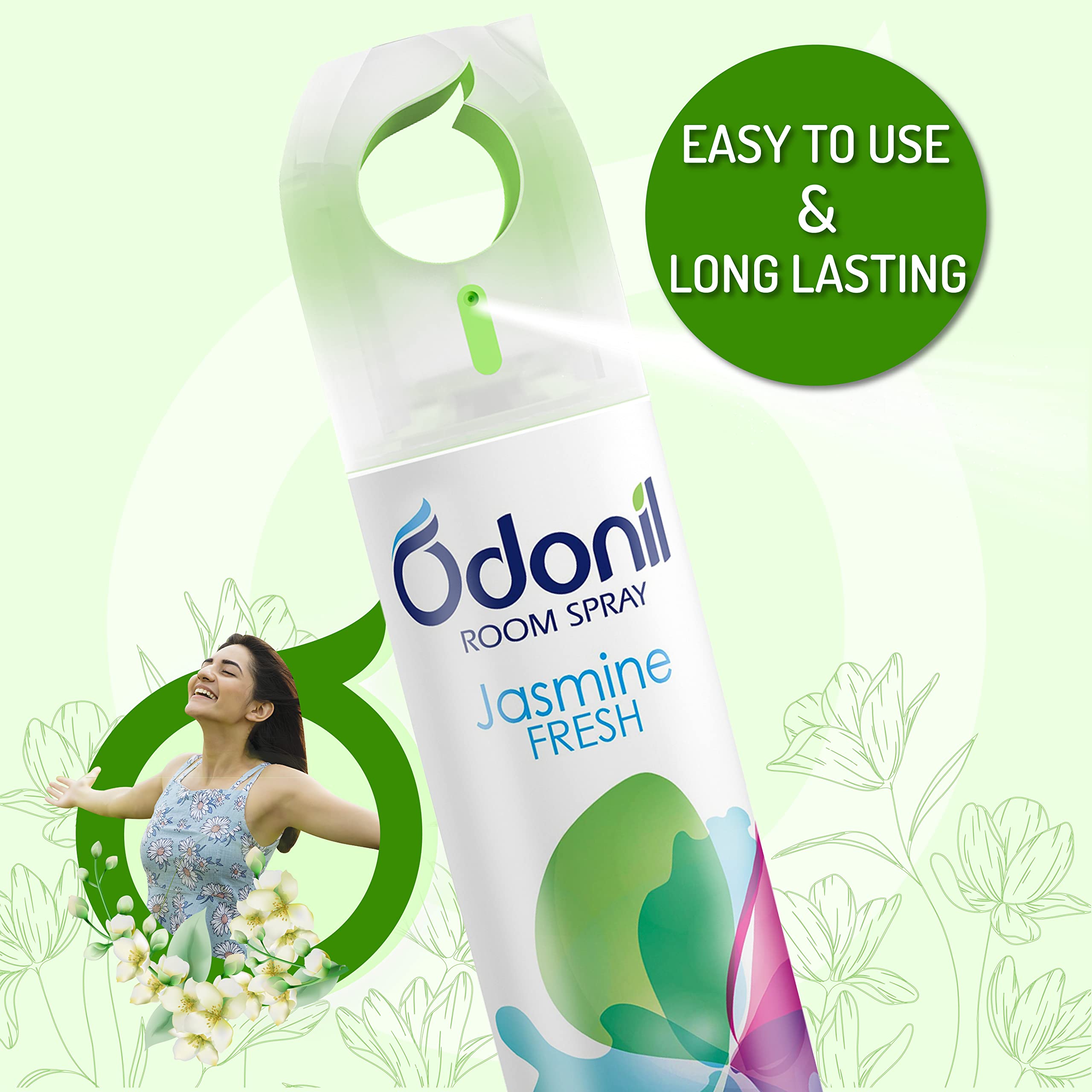 Odonil Room Air Freshner Spray, Jasmine Fresh - 220 ml – view 2