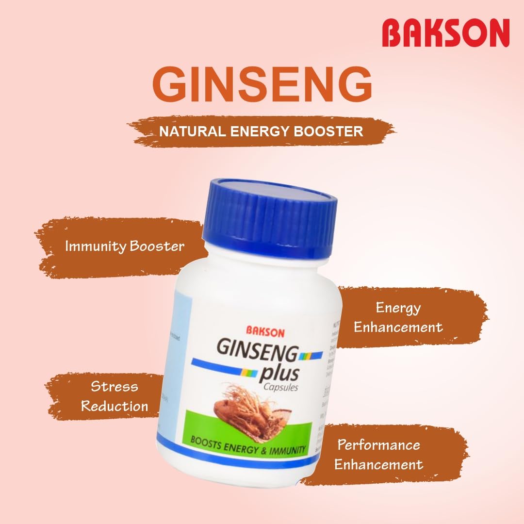 Dr. Bakshi's BAKSON'S HOMOEOPATHY GINSENG PLUS CAPSULE-30 CAPSULES – view 2