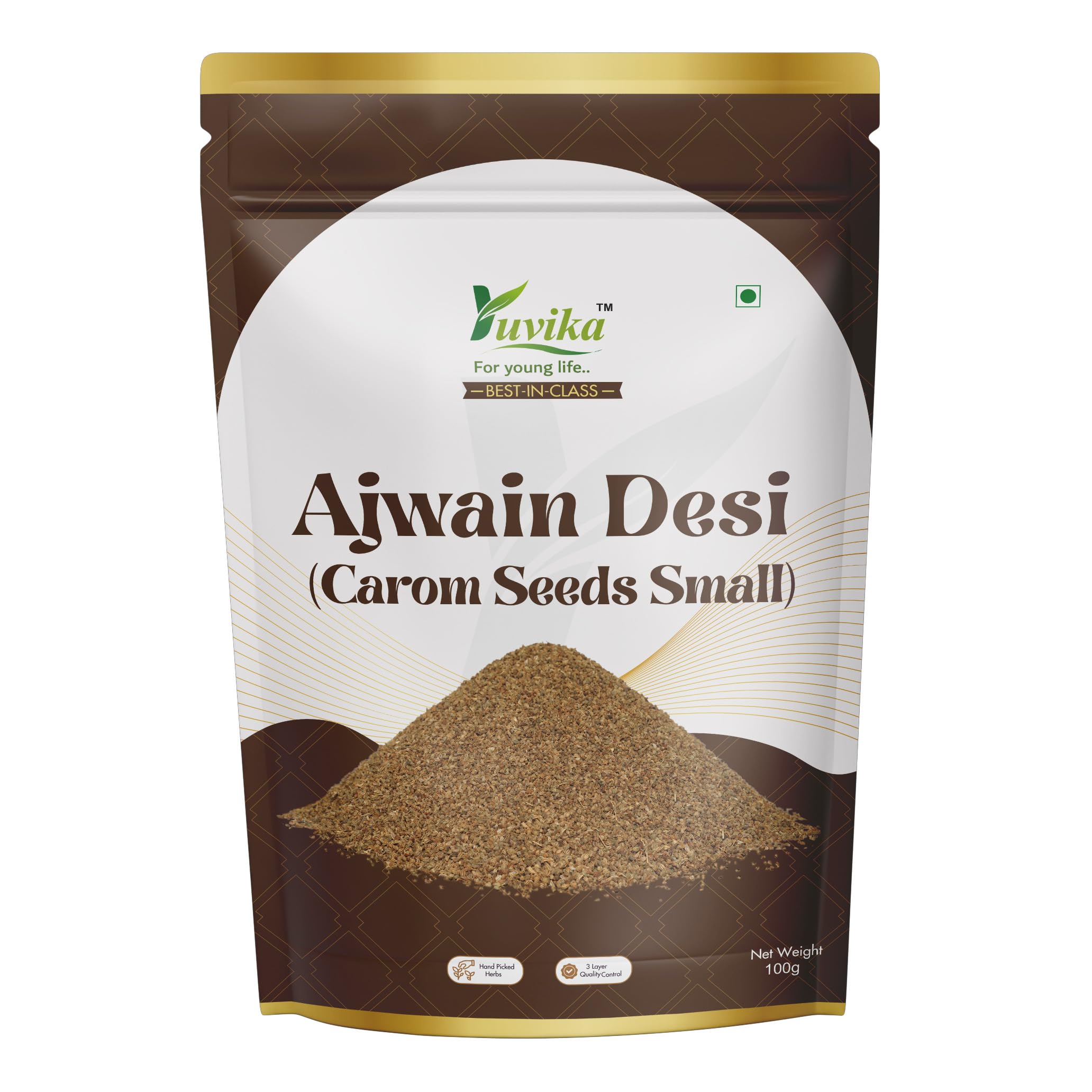 Pack of Yuvika small ajwain carom seeds 100 g bag