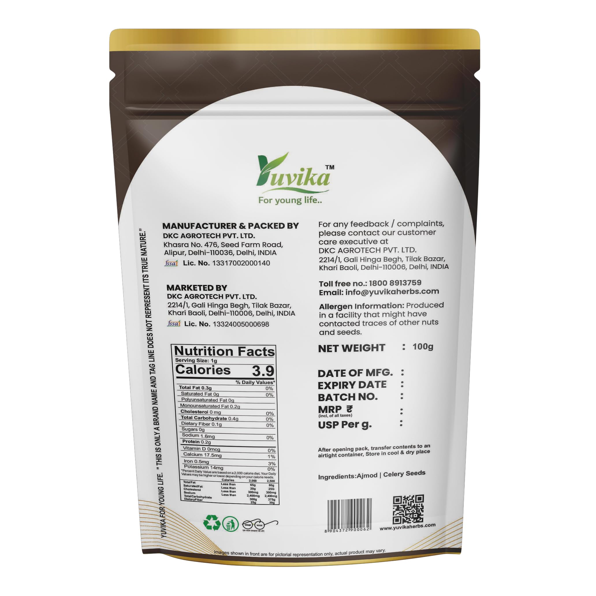 Yuvika Ajmod - Apium Graveolens - Celery Seeds 100 Grams – view 3