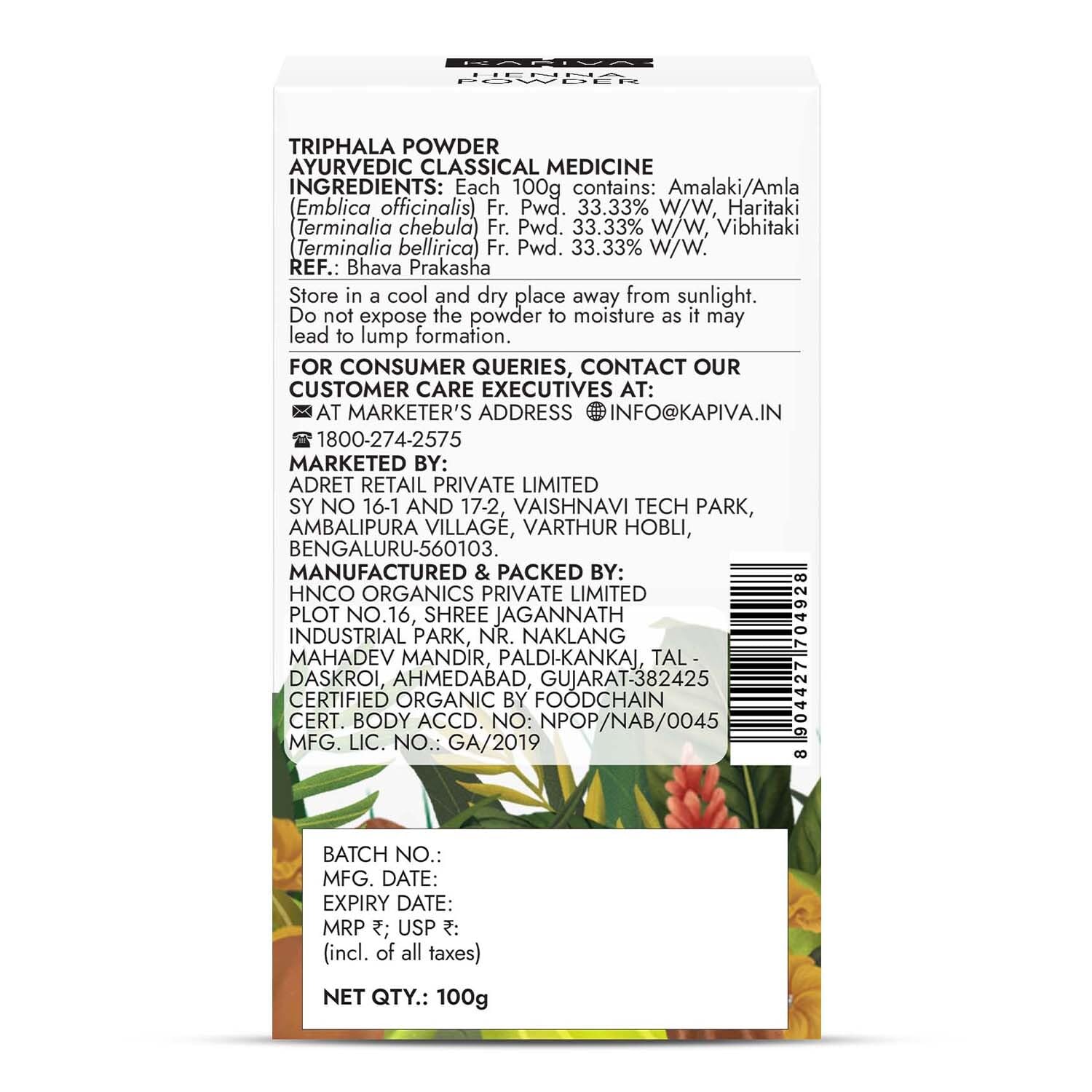 Kapiva Organic Triphala Powder 100g (Pack of 2) – view 3