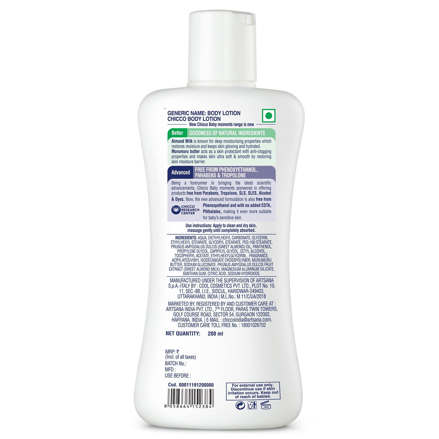 Chicco Baby Moments Body Lotion for Babies, 200ml – view 9