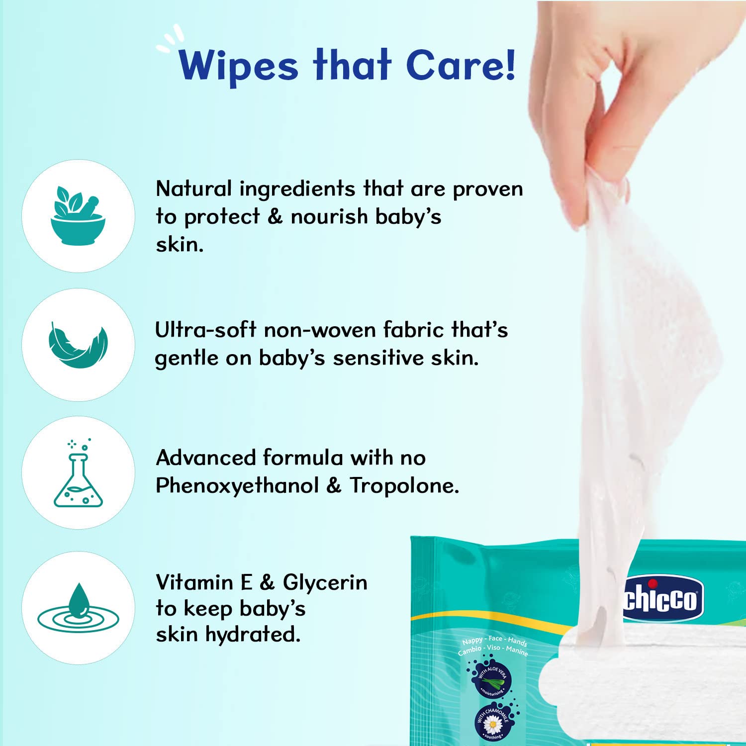 CHICCO Wet Wipes 288PCS (72PCS X 4PACKS) – view 4