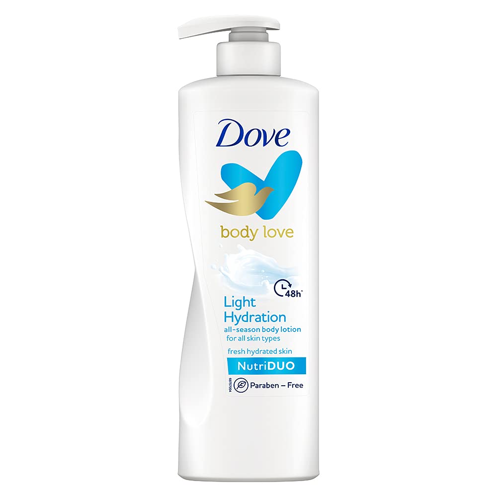 Front view of Dove Light Hydration Body Lotion 400 ml