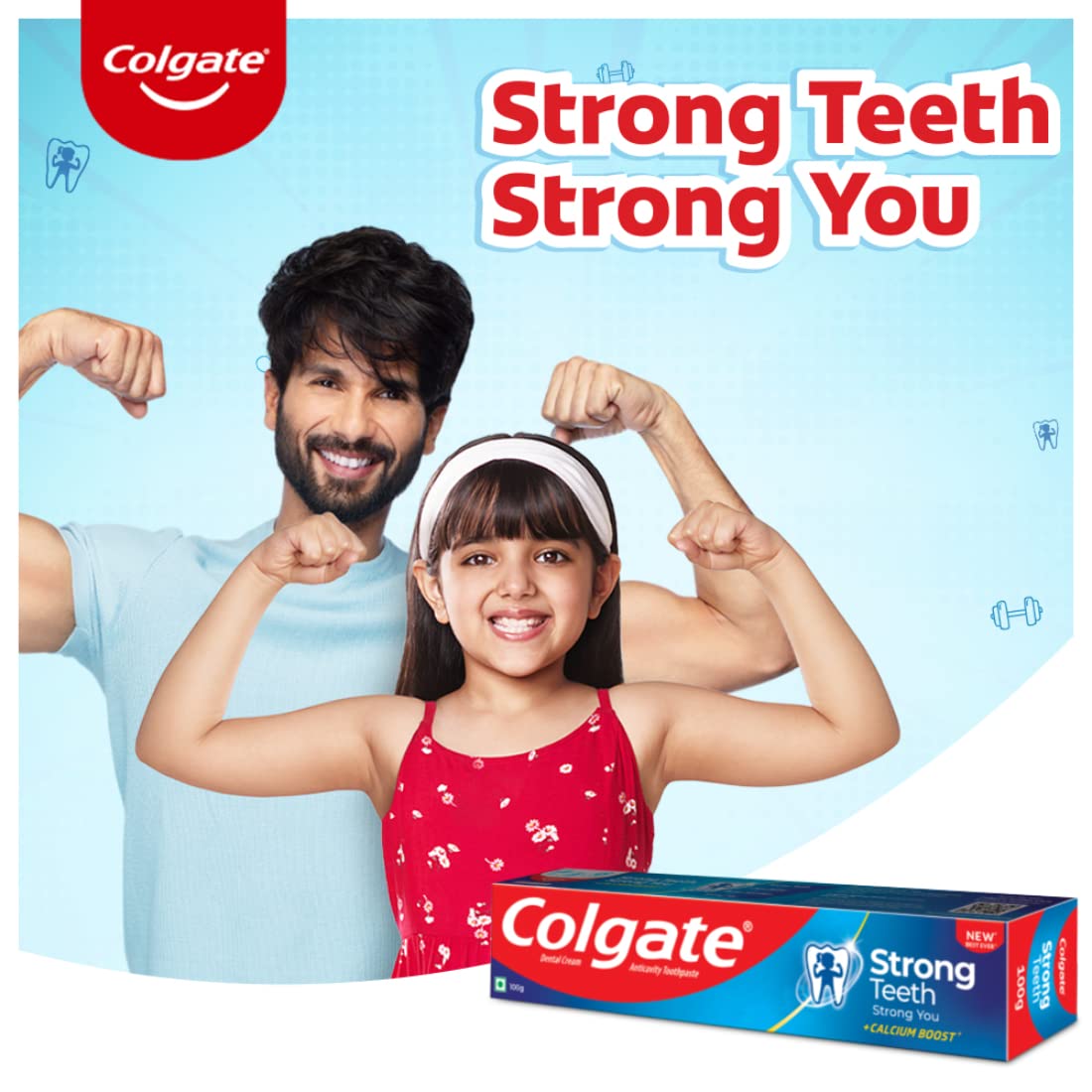 Colgate Strong Teeth Cavity Protection Toothpaste, Colgate Toothpaste with Calcium Boost, 500gm Saver Pack, India's No.1 Toothpaste & Colgate Sensitive Soft Bristles Toothbrush - 4 Pcs – view 3