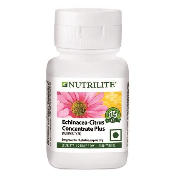 Amway Nutrilite Echinacea 60-tablet bottle and assorted hair band