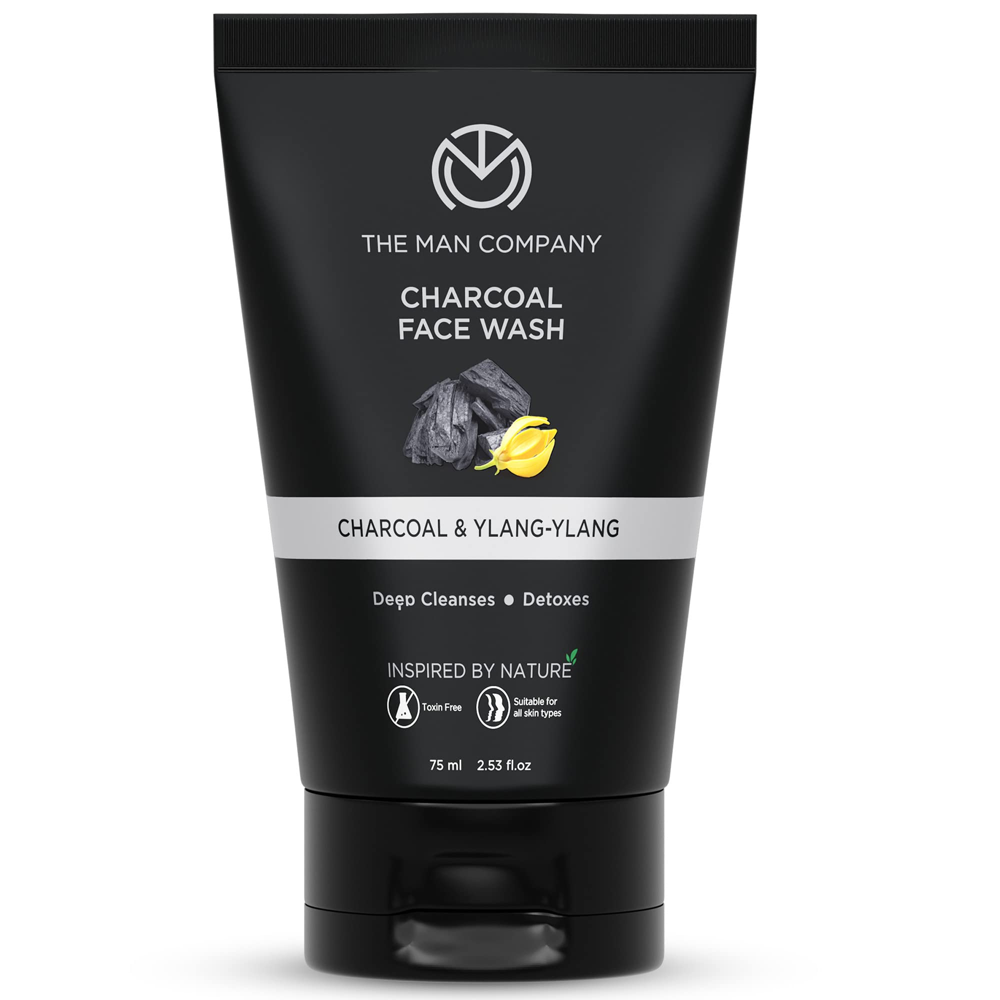 Charcoal face wash tube from The Man Company, 75 ml