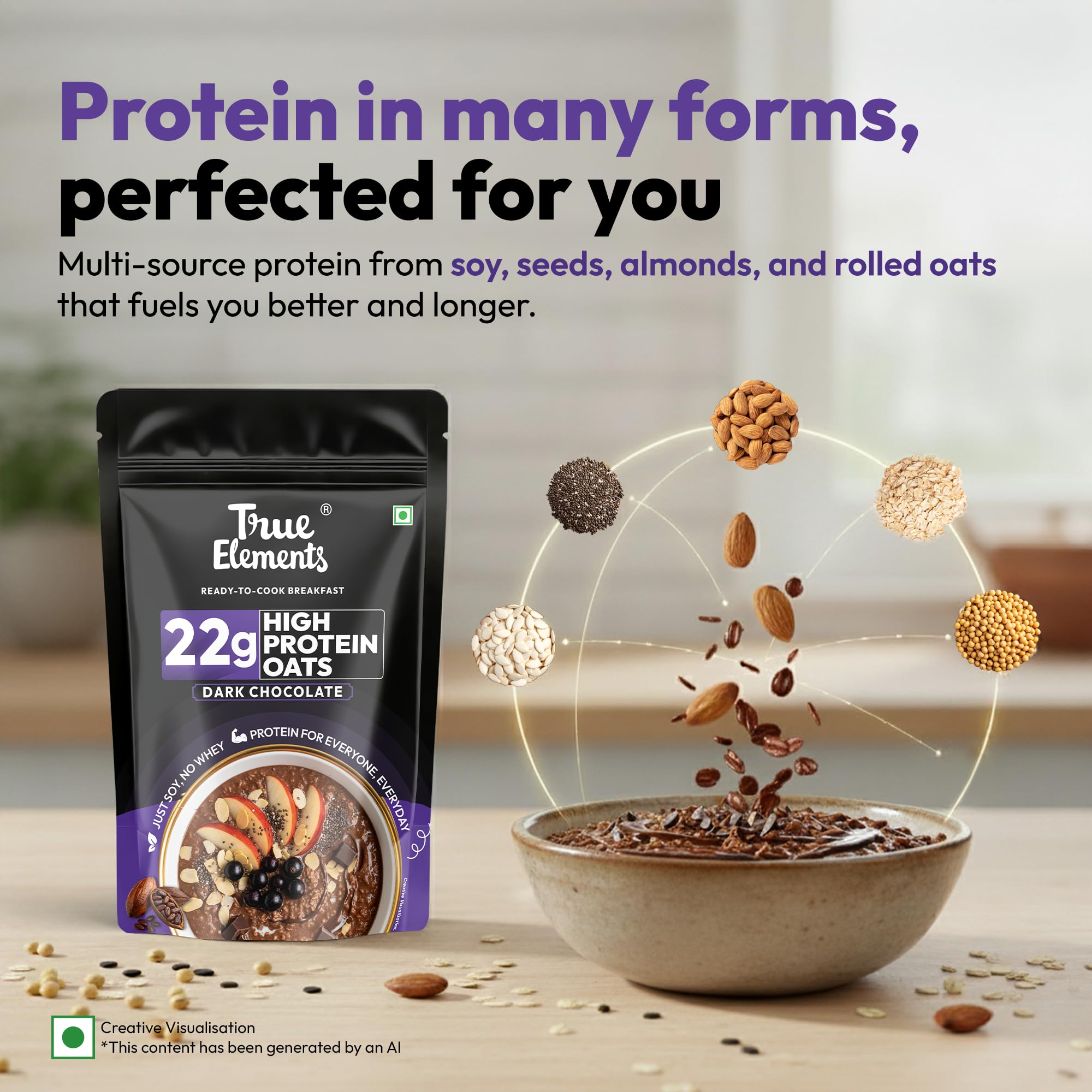 True Elements High Protein Oats 400g – view 6