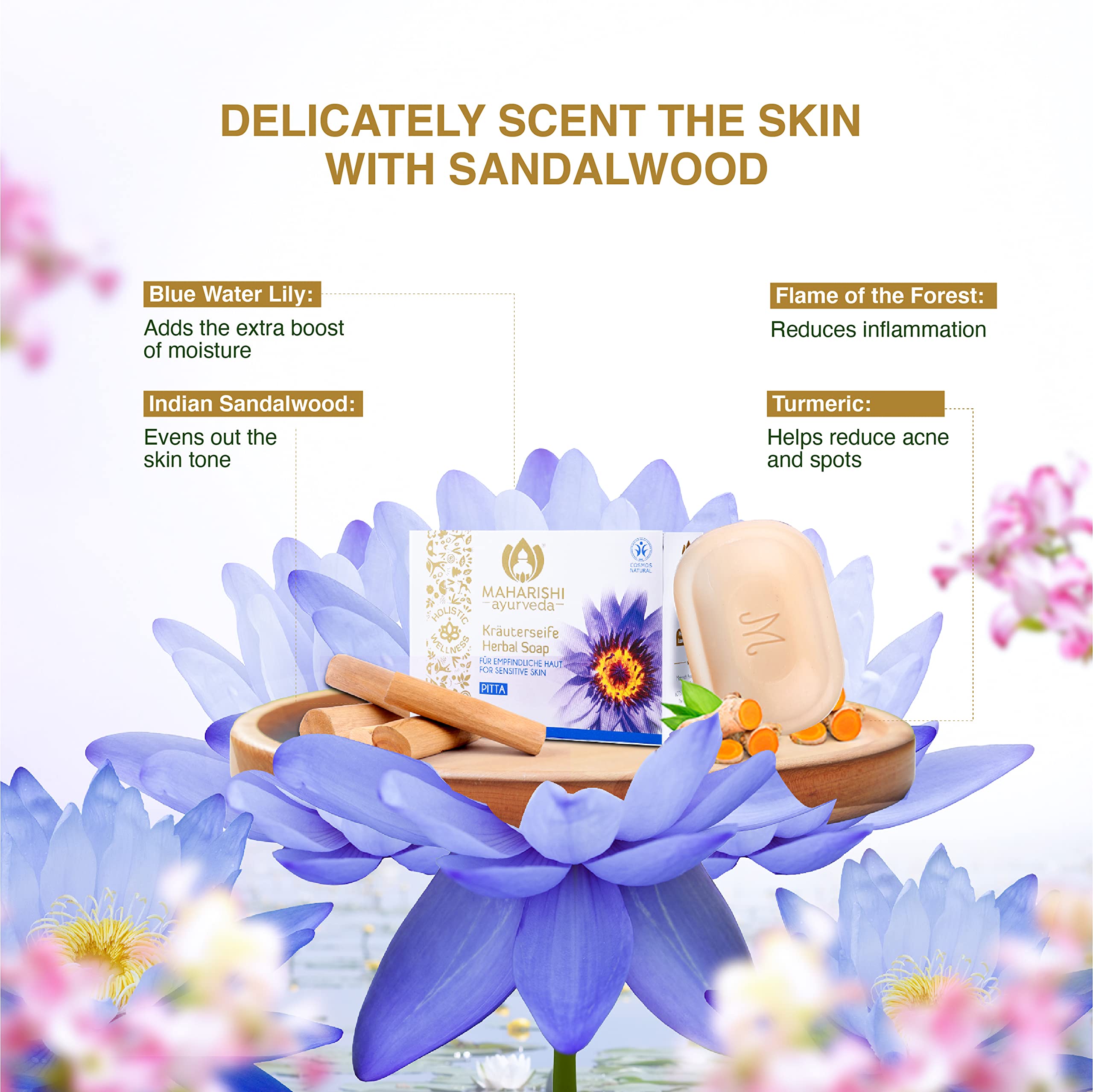 Maharishi Ayurveda Sandalwood Soap 100 gm (Pack of 1) – view 4
