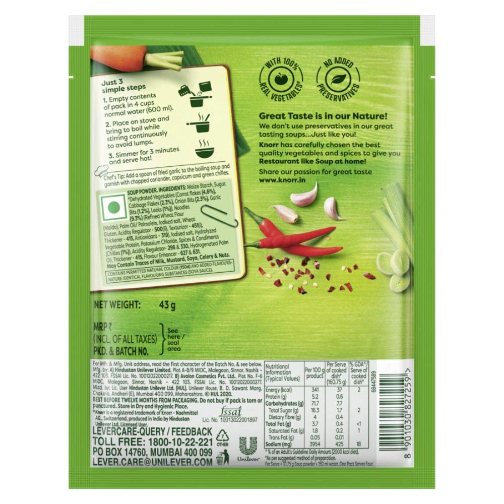 Knorr Classic Hot and Sour Soup With Real Vegetables , 41g / 43g (Weight May Vary) – view 2
