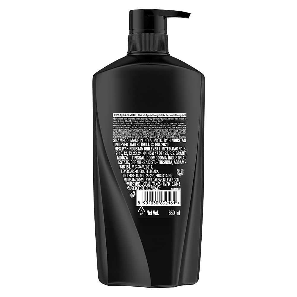 Sunsilk Stunning Black Shine Shampoo, 650 ml – view 2