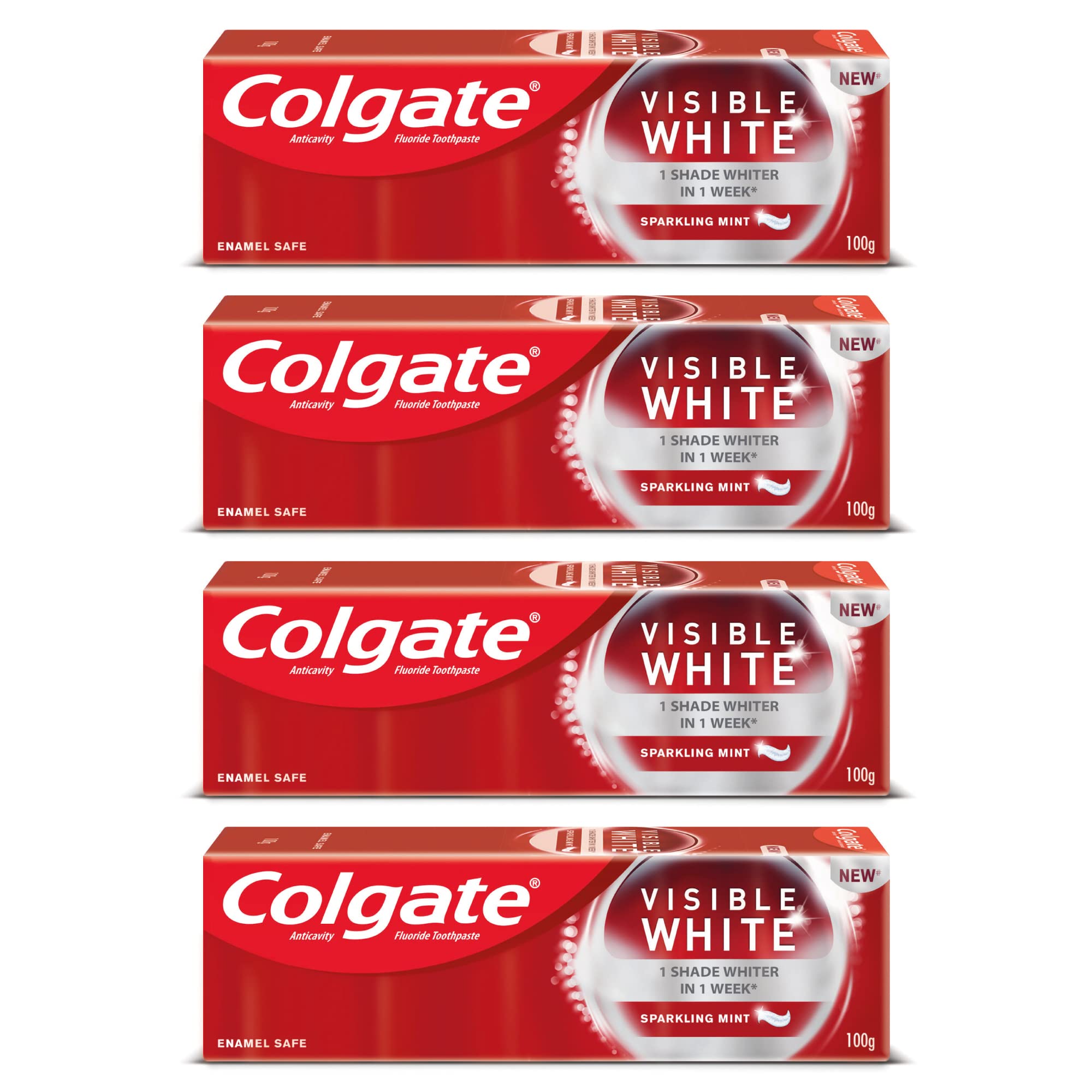 Colgate Visible White Teeth Whitening Toothpaste, Pack of 400g(100g X 4) & Colgate Swarna Vedshakti Ayurvedic Cavity Protection, Bad Breath Treatment Toothpaste - 400gm – view 2