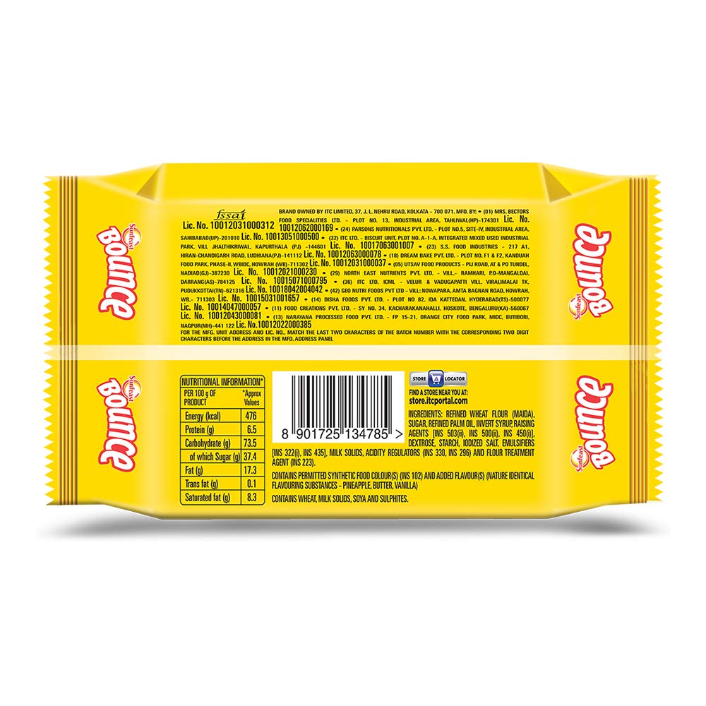 Sunfeast Bounce Cream Pineapple Zing, 82 g – view 2