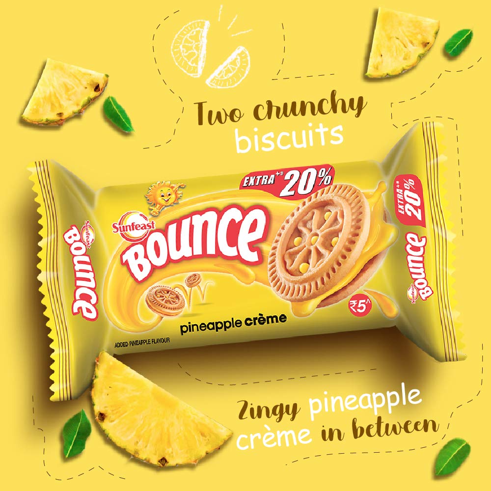 Sunfeast Bounce Cream Pineapple Zing, 82 g – view 5