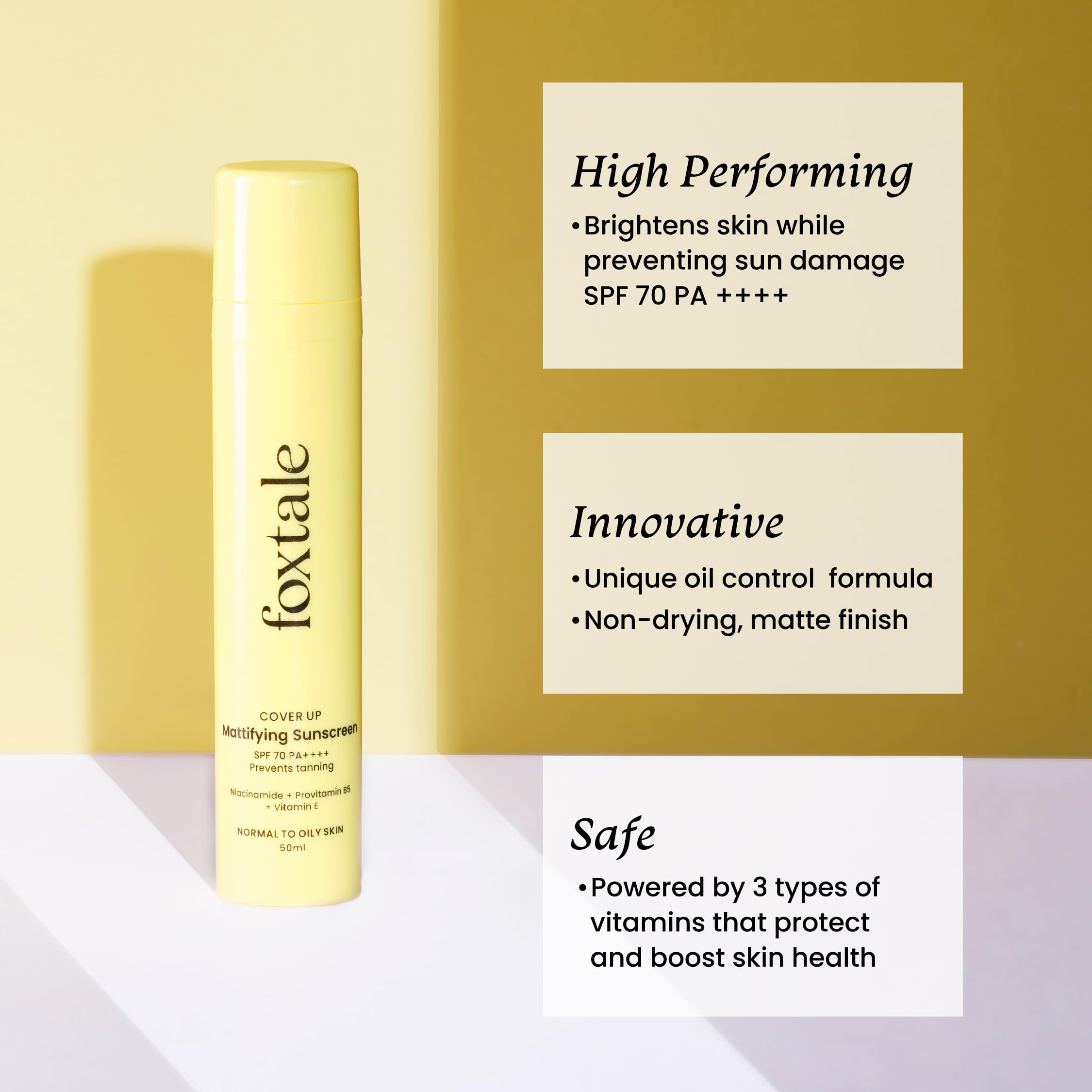 Foxtale Niacinamide Matte Sunscreen SPF 70+ PA++++ – view 2