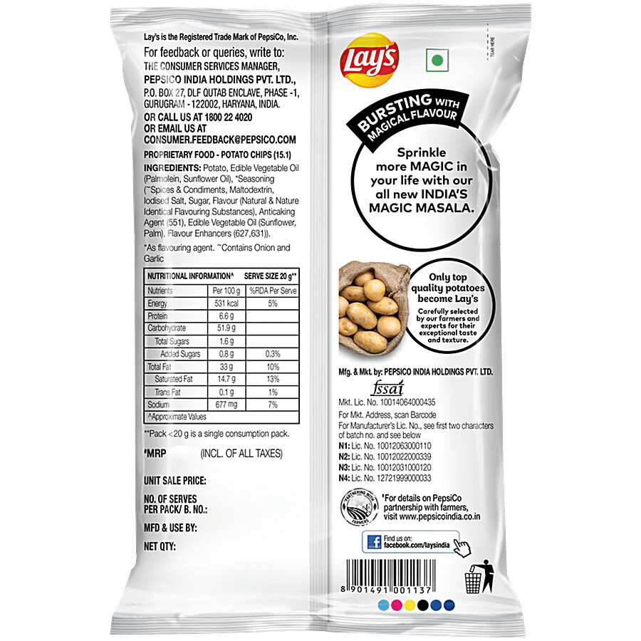 Lay's Potato Chips -, India's Masala Magic, Party Pack 190 g – view 2