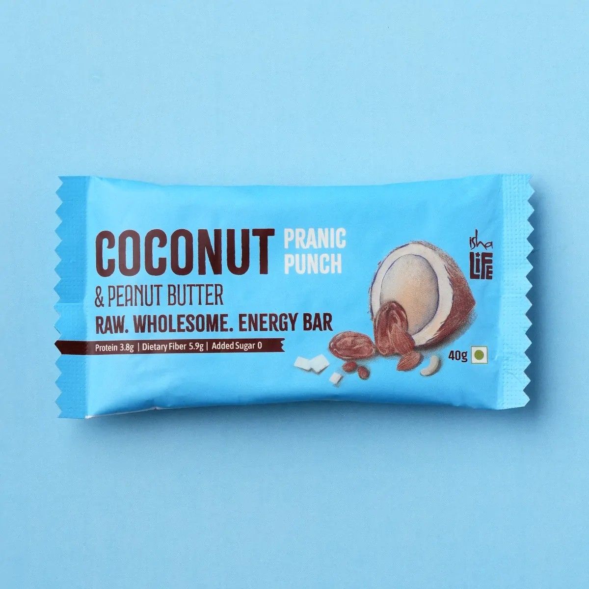Assorted Isha Life energy bars with dates nuts and superfoods
