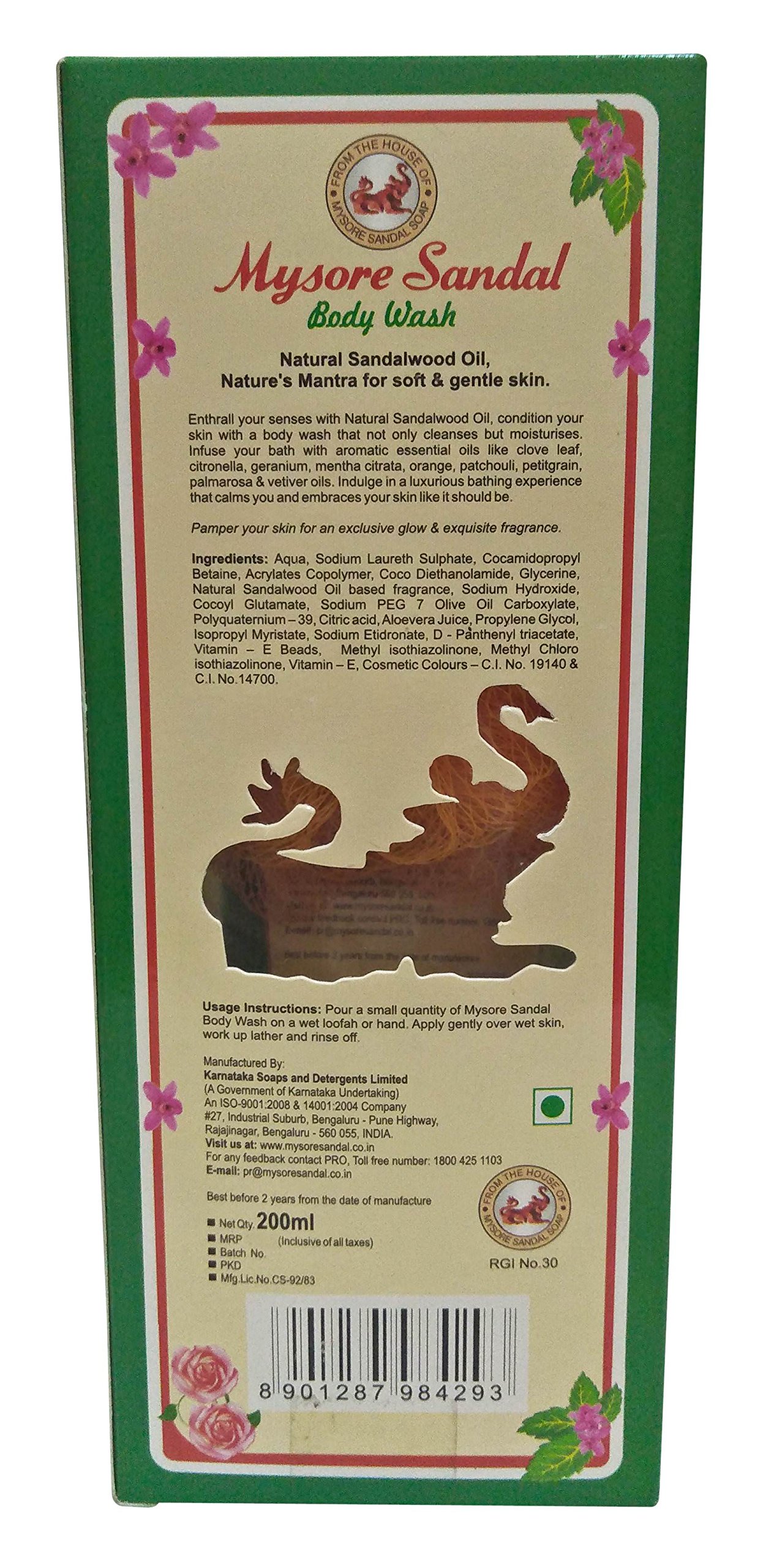 Mysore sandal Body wash, 200ml Carton – view 2