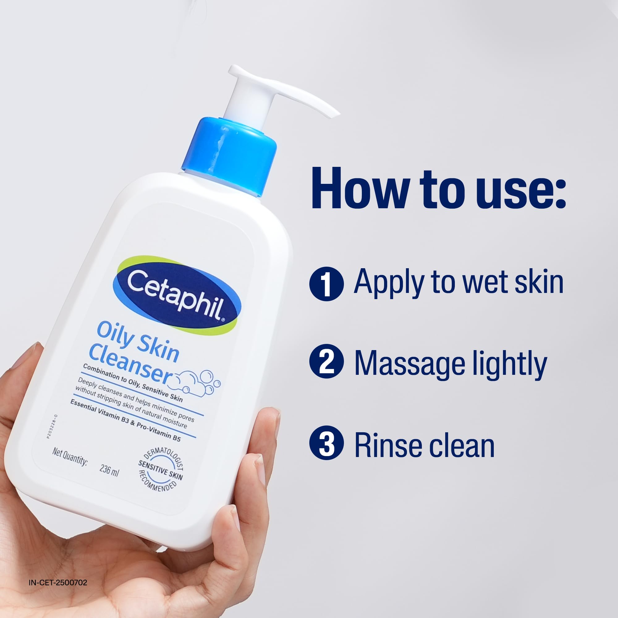 Cetaphil Face wash for Oily Skin, Gentle Cleanser, Daily Gentle Foaming Face Wash for Oily Skin, Acne Prone Skin, 118ML – view 3