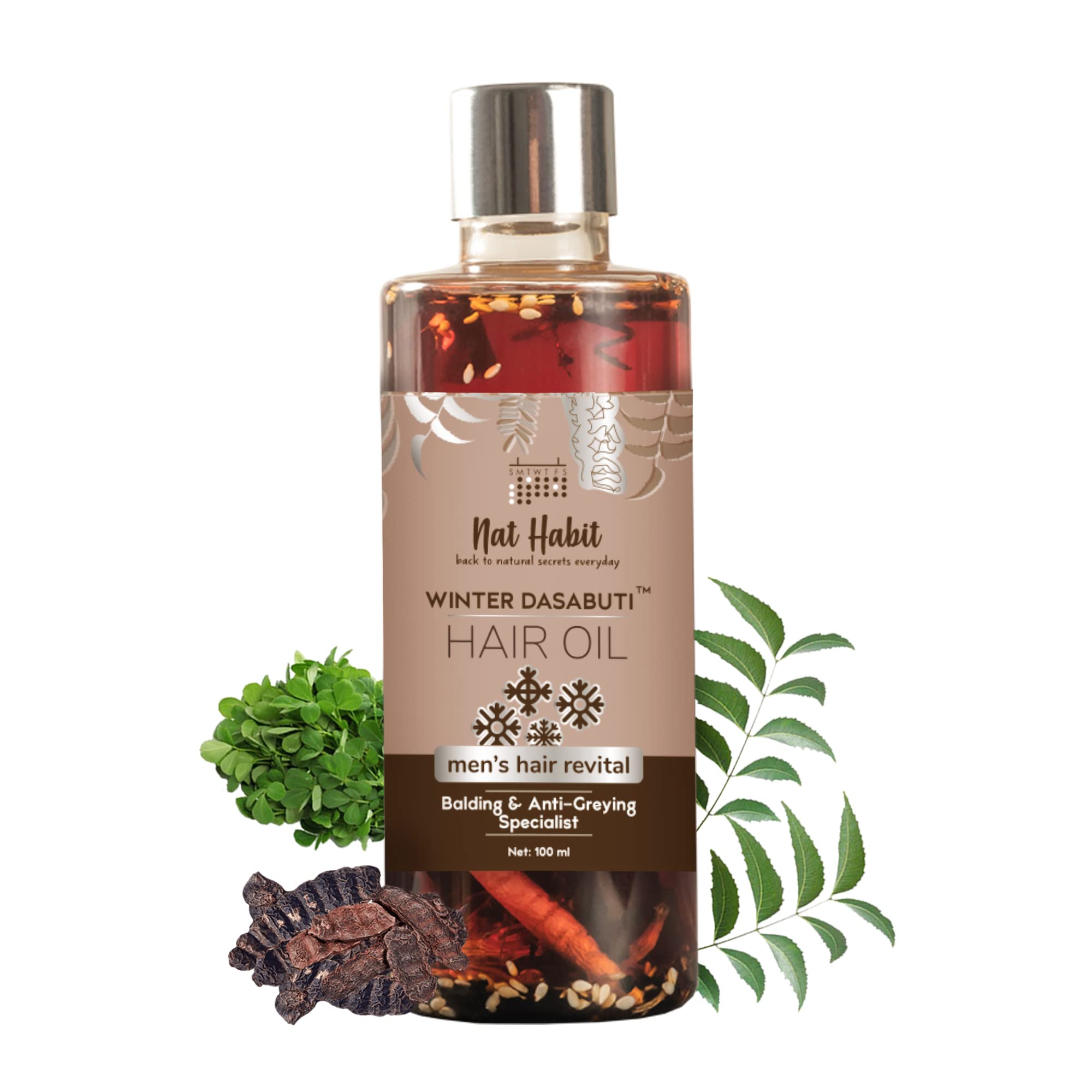 Nat Habit Dasabuti hair oil 100 ml bottle for men